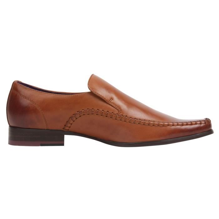 Chaussures Habill es Hommes Firetrap Hampton Marron Cuir Coupe lastiqu e Semelle int rieure coussin e
