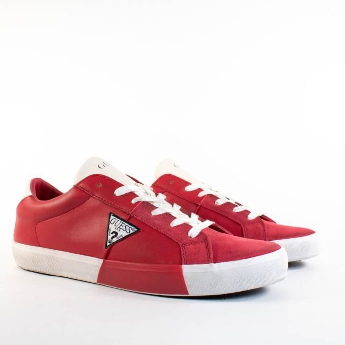 basket rouge femme guess