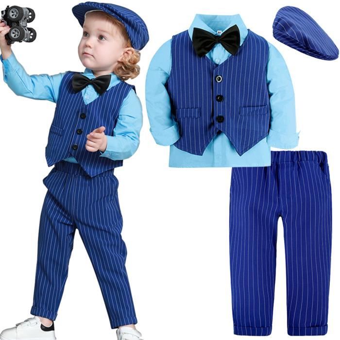 Costume Bebe Garcon Mariage Nouveau Ne Blazer Enfant Gentilhomme Formel Smoking Tenu Bambin Hiver Manche Longue Vetements Ensemble Bleu Cdiscount Pret A Porter