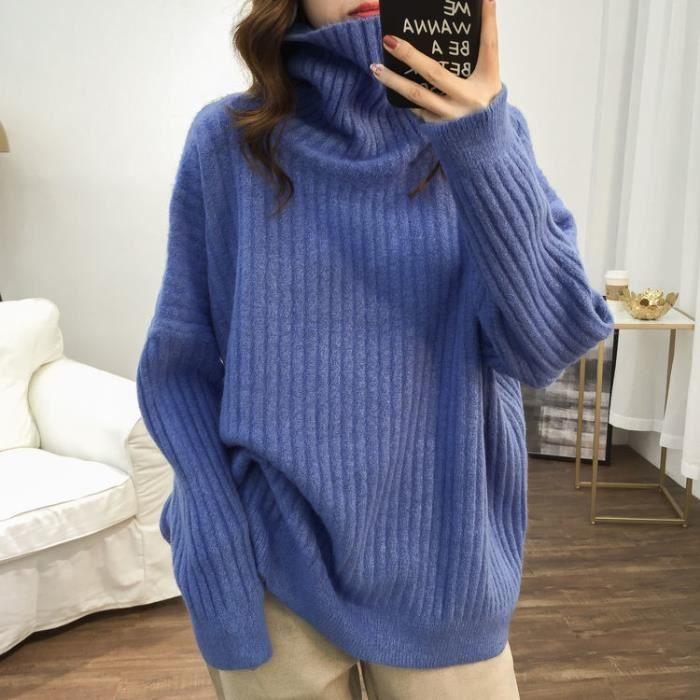 PULL Vangull Extra Large col roul pull ample femmes tricot