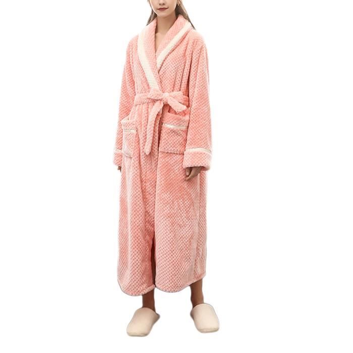Robe De Chambre Flanelle Homme Femme Robe De Chambre Manche Longue Vetements De Nuit Coupe Elegante Et Confortable Pink Femmes Pink Femmes Cdiscount Pret A Porter
