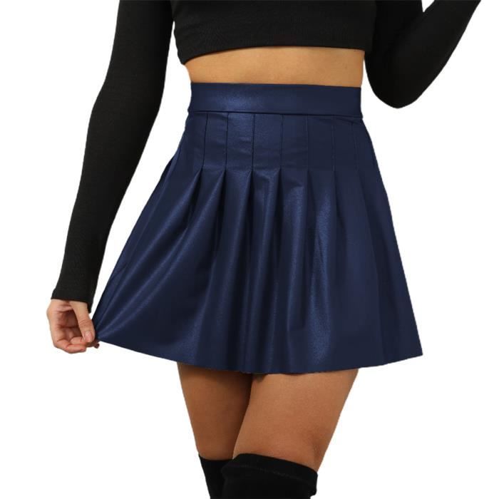 Jupe plissée outlet faux cuir