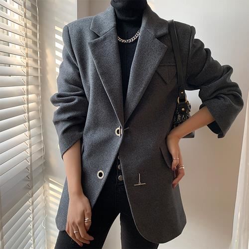 Manteau Veste de costume pour femme manteau en laine couleur
