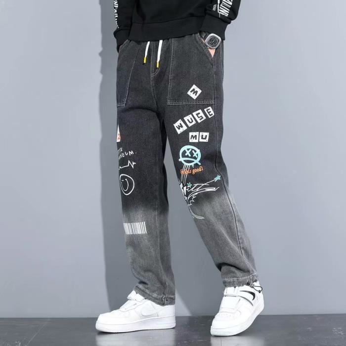 Jeans homme hot sale avec dessin