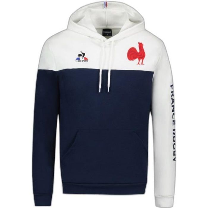 Sweatshirt XV de France Fanwear 2022/23 - Homme - Rugby - Bleu - Dress blues/new optical white