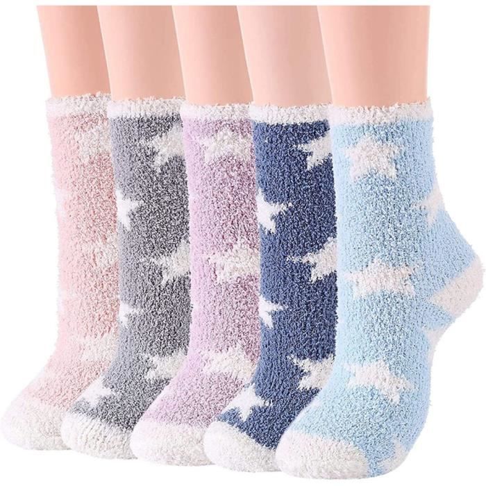 Chaussettes Antidérapantes Femmes Chaussette Chaude Femme Polaires