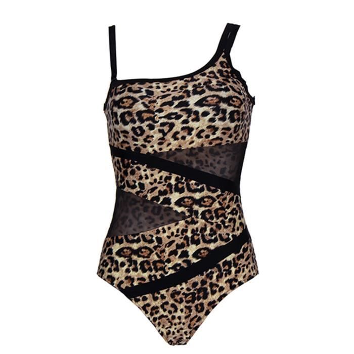 Maillot de bain,Andzhelika sexy maillot de bain femme one piece épaules nues maille maillots de
