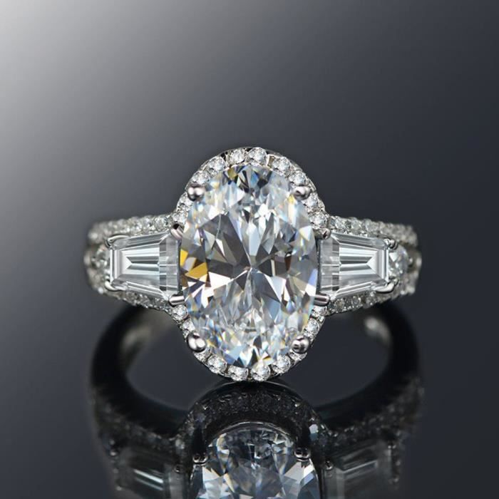 Bague Orteil Triple Bande Or Blanc 10K Avec Zircone Cubique 5mm - Neuf Avec étiquettes, Ajustable, Origine USA
