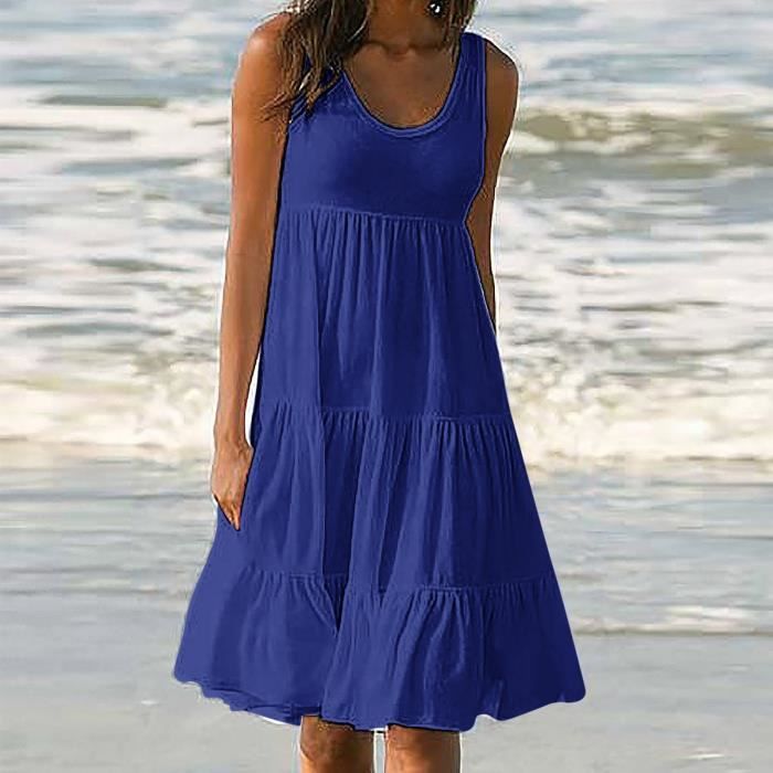 Robe Cocktail BCBG Max Azria Sans Manches - Taille 4, Multicolore, Genou, Polyester, Neuve