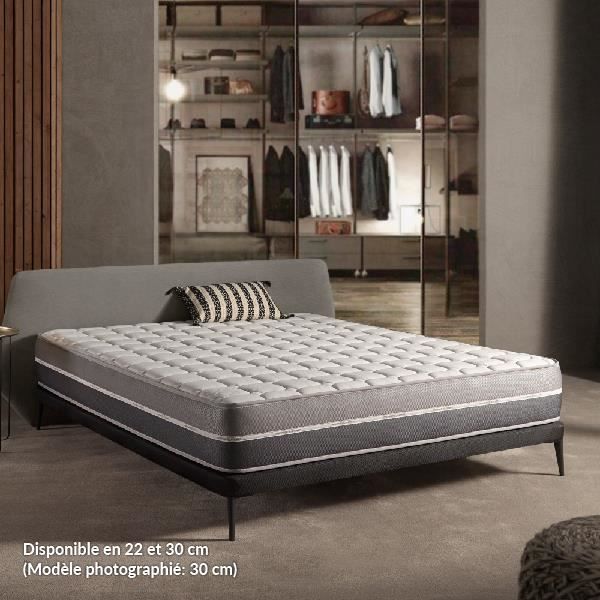 Matelas Luxiabed 90x200 Cm - Mousse Mémoire Forme Réversible Hiver/Été - 14 Cm D'épaisseur - Fermeté Moyenne