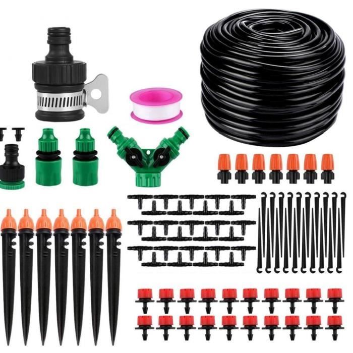 Kit D'irrigation Jardin - 10 Buses Cuivre Réglables, Tuyau 10 M - Pour Terrasse, Serre, Pelouse