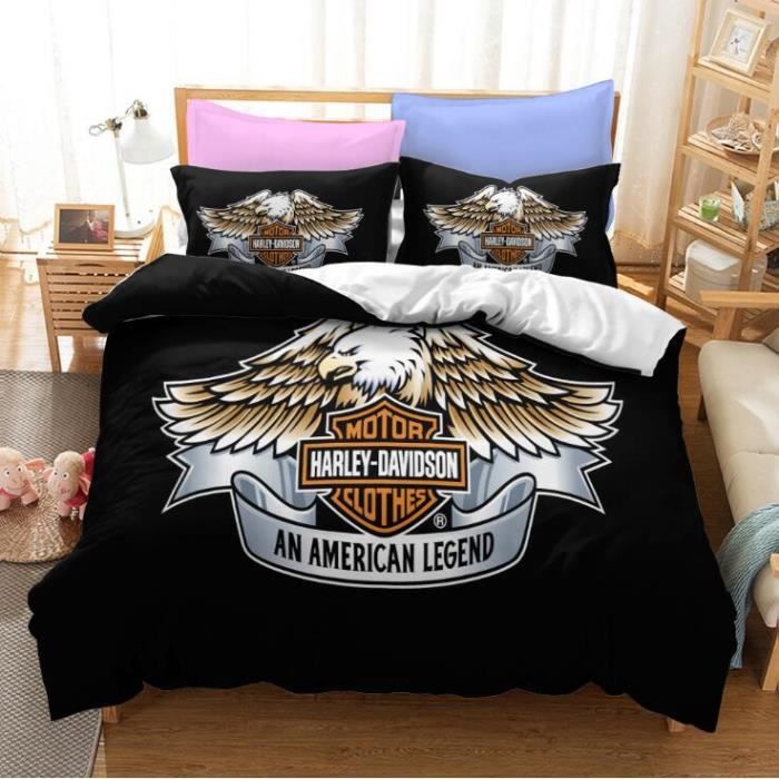 Harleydavidson Housse de couette ,Motor,Microfibre,Parure de lit