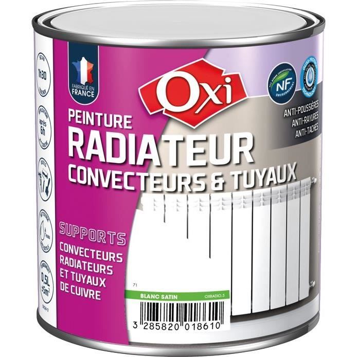 OXI Peinture radiateur satinée - 0,5 L - Blanc