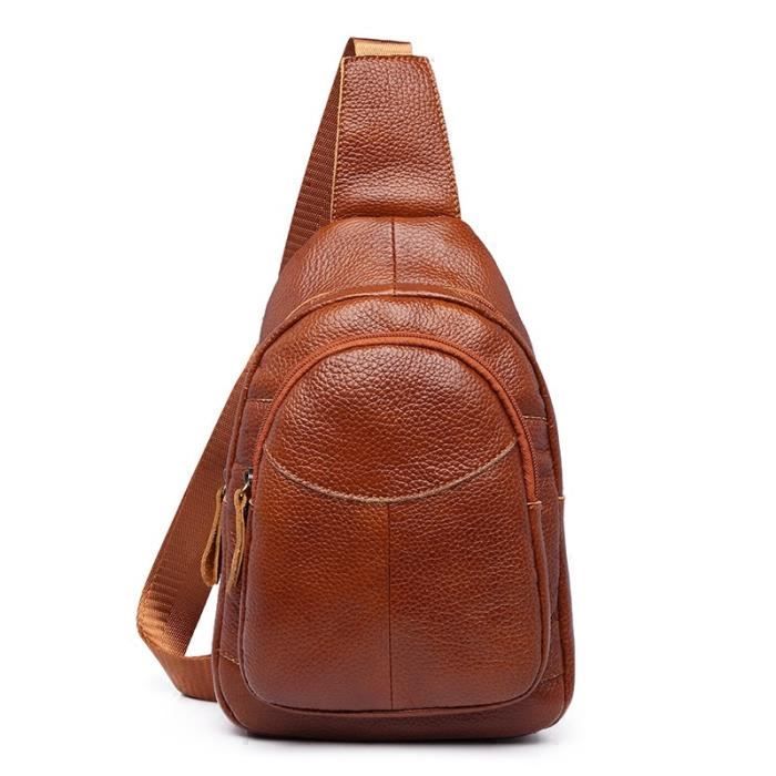 Sac Polyvalent Tendance Sac Bandoulière Femme MoreFarther En Cuir Véritable - Style Boston Rétro - Idéal Shopping Et Voyage Sac Shopping Tendance Rétro