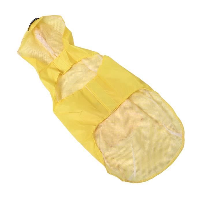 Comparer les prix de Imperméable pour Chien - SALALIS - Jaune - Réfléchissant - Coupe-Vent - À Capuche