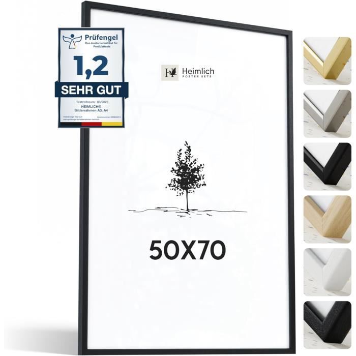 Cadre Photo De Table En Bois Naturel Kattepote - 5x3.5 Pouces (12.7x8.9cm) Avec Passe-partout 50x70mm - Bois De Noyer