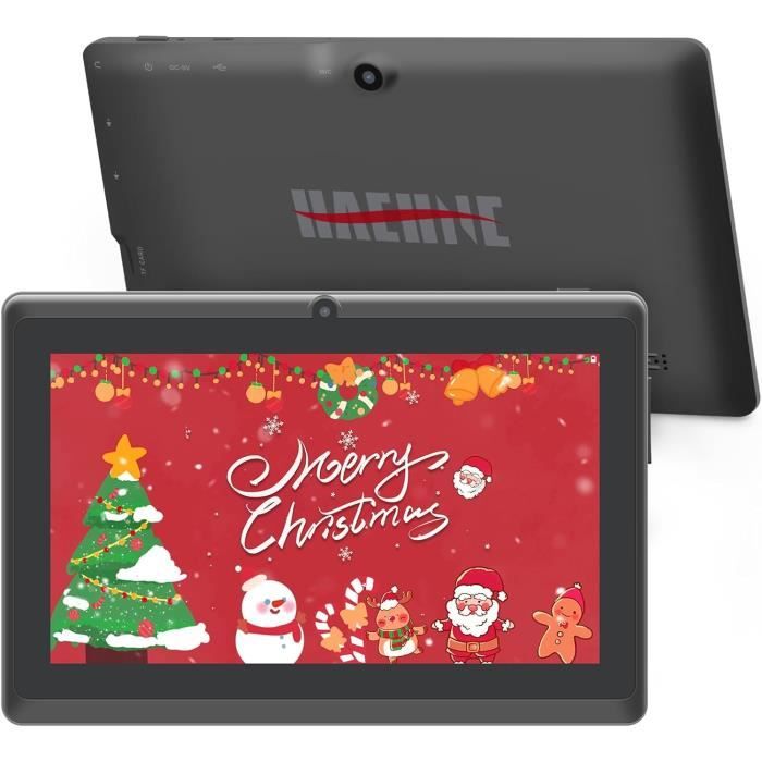 Tablette Android 7 Pouces Haehne - Processeur Quad-Core, 1 Go RAM, 16 Go Stockage + Support TF 256 Go - Rouge, Avec Support Intégré