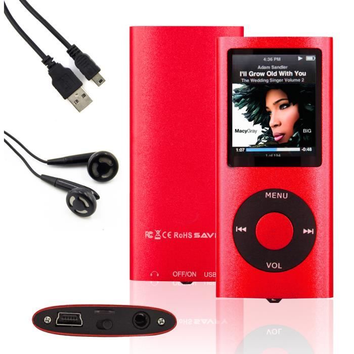 SAVFY® 8Go MP3/MP4 Player Lecteur Vidéo, Musique, Radio, Jeux, FM ...
