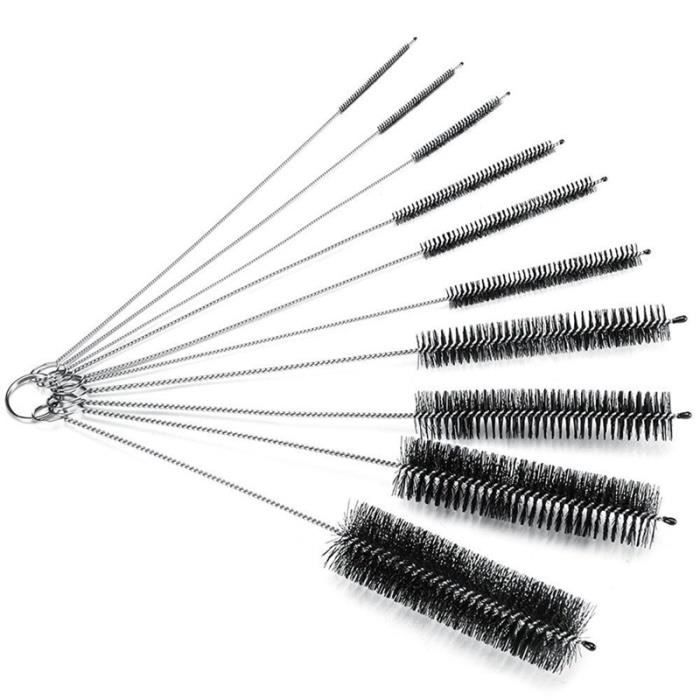 OMALOO 7 Pi/èces Brosse de nettoyage Nylon Tube Brosses de Tube de Nettoyage Nylon Set bouteille Brosse Goupillon pour Bouteille Bouilloire Th/éi/ère