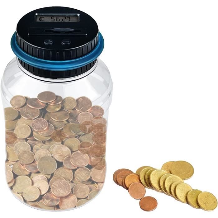 Tirelire Électronique SUNJULY 1.8L Avec Compteur LCD - Tirelire Numérique Automatique Transparente, Idéale Pour Enfants Et Adultes (Vert)