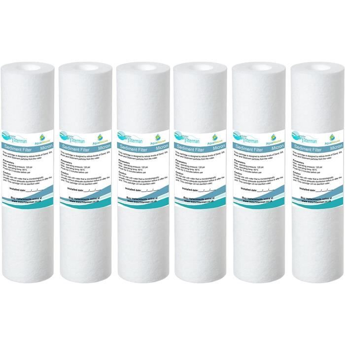 Lot De 2 Cartouches Filtre à Eau SpiroPure 10 X 4.5 Pouces – Sédiments, 5 Microns