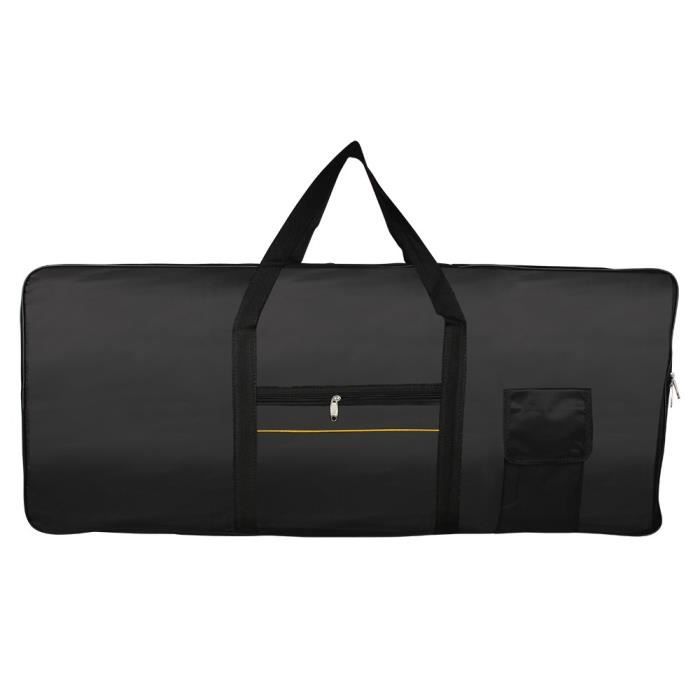 YUEKUN Housse de transport pour piano électrique 61 touches rembourrée avec bandoulière réglable et poches supplémentaires anti-poussière