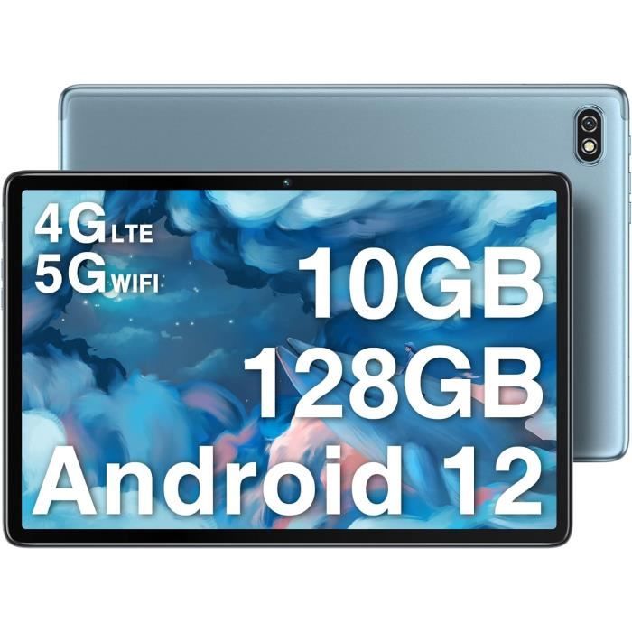 Android 12 Tablette Tactile 10 Pouces, Tab 7 Pro, Dual 4G Lte+5G