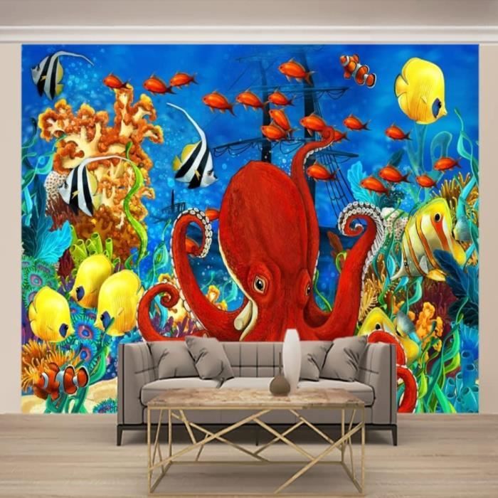 Papier peint créatures marines colorées pour une plongée féerique