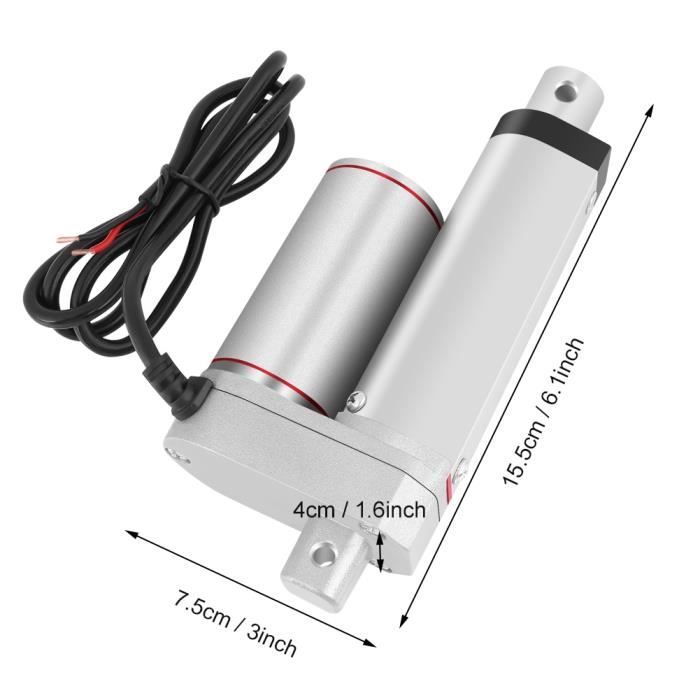 Actionneur Linéaire Alternatif DC 12V/24V Course 52mm Avec Régulateur De Vitesse - Moteur Télescopique DIY