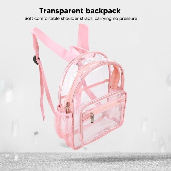 Sac transparent rose top
