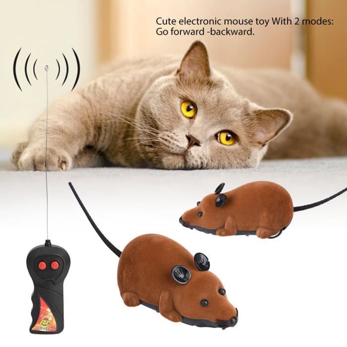 Télécommandé Souris Souris Robotique Chat Jouet Interactif Deux Modes de Travail Intérieurs Intérieurs pour Chat