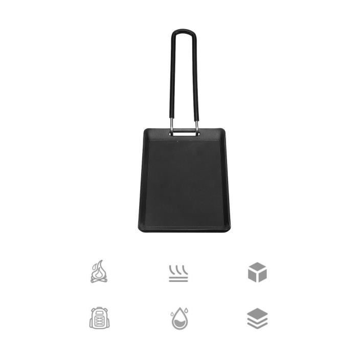 Machine à Toastie Camping Antiadhésive - Poêle Griller Sandwich Avec Poignées Chaleur, Portable Intérieur Extérieur