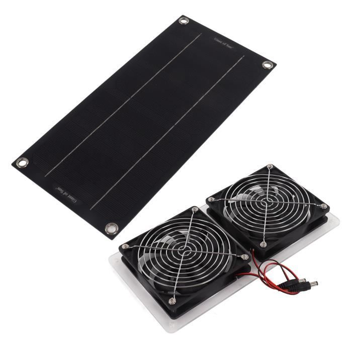Ventilateur D'extraction Solaire 12V - Pour Grenier, Serre, Bateau, Camping-car - Alimentation Panneau Solaire, Ventilation Efficace