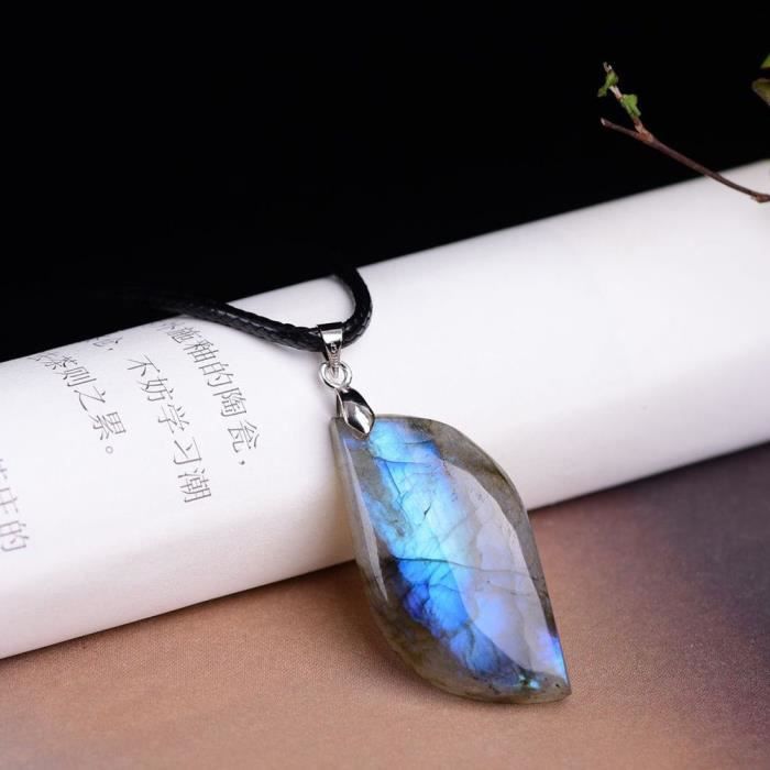 Collier Femme,Pierre Semi-Précieuse Naturelle Réglable Corde Tressée Collier De Pierre Irrégulière Collier Pendentif En Cristal Jaune Reiki Chakra Colliers En Cristal Charme Bijoux Cadeaux Pour Homm