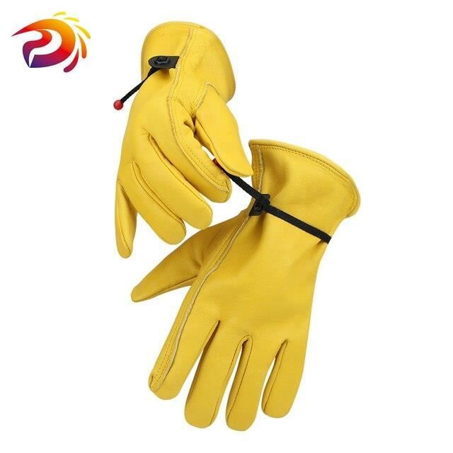 Gant De Fauconnerie Double Peau Cuir Vache Jaune Taille 13 Super Falcon