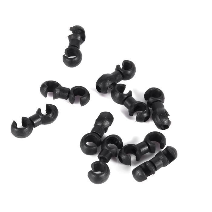 0XBIT 15 Clips Câble Vélo Noir - Fixation C-Clips Avec Adhésif Pour VTT Et Vélos