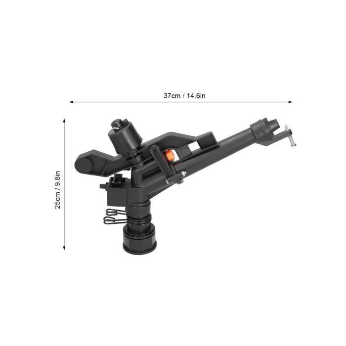 Arroseur Trépied Laiton 360° - Hauteur Réglable 48-94 Cm - Pour Grandes Pelouses Jusqu'à 27 M