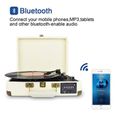 DIGITNOW! Bluetooth Platine Vinyle ,Retro LP Platine 3 Vitesse avec Haut-parleurs Intégrés,Portable Tourne-Disque Vinyle à MP3 Conve-1