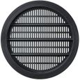Grille de ventilation Gedotec ronde anti-insectes | 10 pièces grille d'évacuation d'air noir 60 mm-1