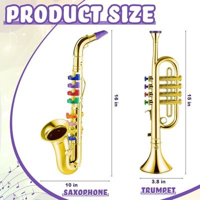 Saxophone Jouet Pour Enfants - Instrument Musical éducatif En ABS - Environ 13 Cm - Pour Développer La Coordination Et L’éveil Musical