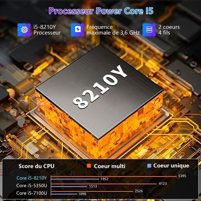 PC Portable-16 ''-Intel Core i5-8210Y (jusqu'à 3.6Ghz)-MICREAR-16Go RAM ...