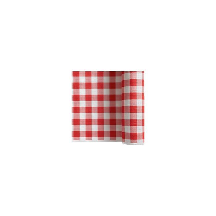 Nappe Papier Vichy Rouge - 1,20m X 25m - Jetable Pour Fêtes Et événements