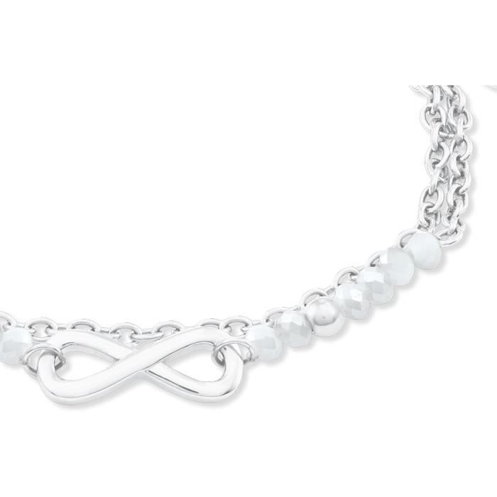 Bracelet Femme Argent 925 Avec Nœud - Chaîne 15cm - Cadeau Élégant Pour Fille, Amie, Mère - Hypoallergénique