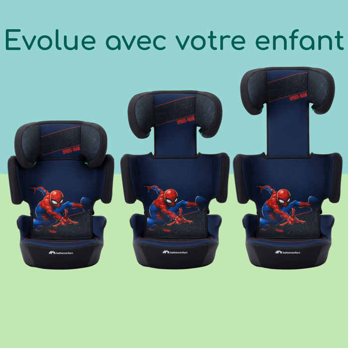 Seggiolino Auto Bebeconfort Marvel RoadSafe I-Size – Spiderman, 15-36 Kg, 3,5-12 Anni, Pieghevole, Poggiatesta 14 Posizioni
