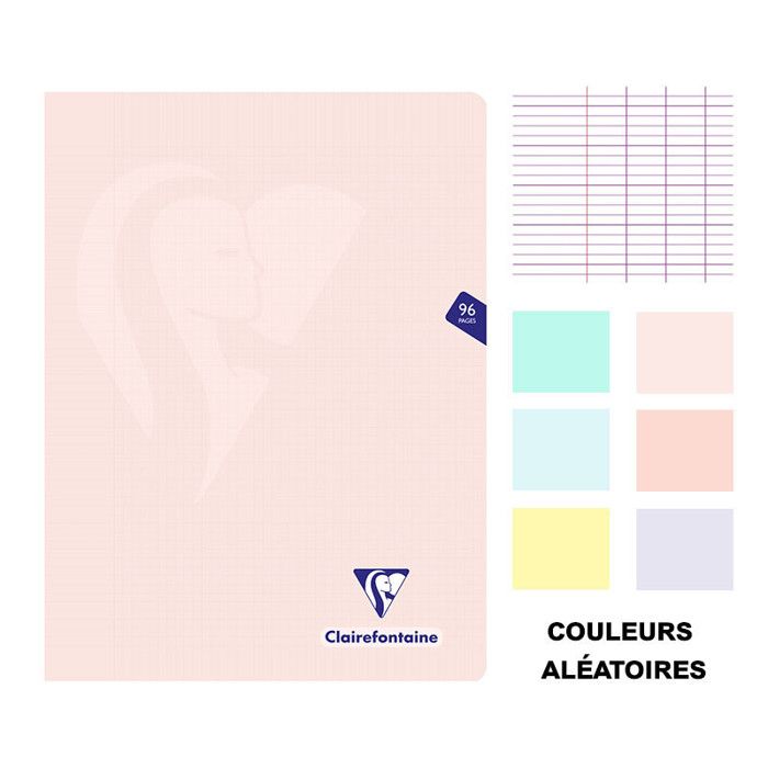 Clairefontaine Mimesys Lot De 4 Cahiers Agrafés Vert 24x32 Cm - 96 Pages Grands Carreaux - Papier 90g