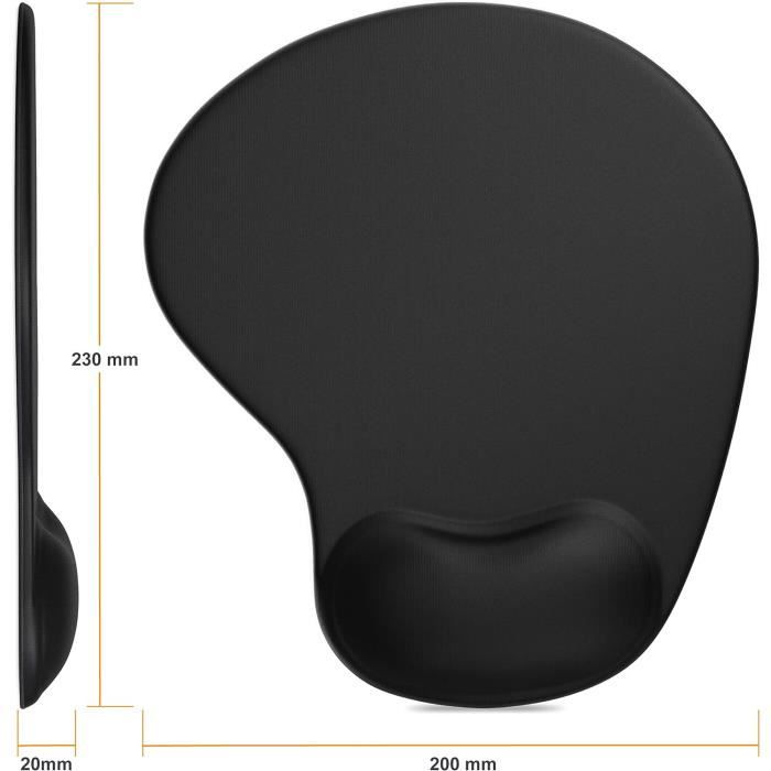 Tapis De Souris Ergonomique Avec Repose-poignet - Couleur Au Choix - Antidérapant