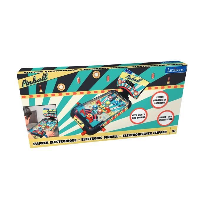 Flipper Électronique Soccer 4 Pelles - Jeu Arcade Enfant Avec Lumières Sons Score Digital