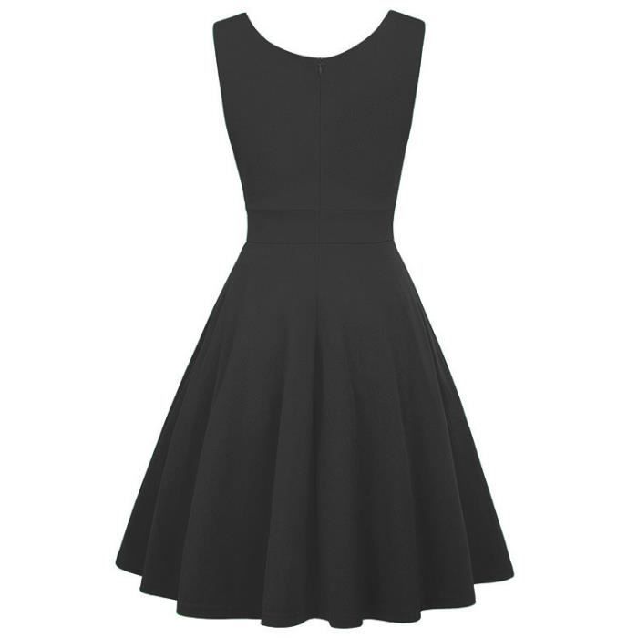 Robe Cocktail Vince Camuto Noire Sans Manches - Taille S - Doublée Et Zip Dans Le Dos