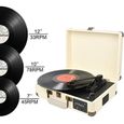 DIGITNOW! Bluetooth Platine Vinyle ,Retro LP Platine 3 Vitesse avec Haut-parleurs Intégrés,Portable Tourne-Disque Vinyle à MP3 Conve-2