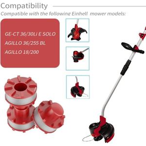 Rechange Tondeuse Fil 10 Bobines De Fil Nylon CDIYTOOL Pour Débroussailleuse Einhell GE-CT 18/28 Li - 4,9m Longueur, 1,6mm Diamètre Fil Débroussailleuse Einhell